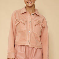 Fleece bow jacket-Miss Sparkling-[option4]-[option5]-[option6]-[option7]-[option8]-Shop-Boutique-Clothing-for-Women-Online