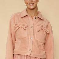 Fleece bow jacket-Miss Sparkling-Pink-S-[option4]-[option5]-[option6]-[option7]-[option8]-Shop-Boutique-Clothing-for-Women-Online
