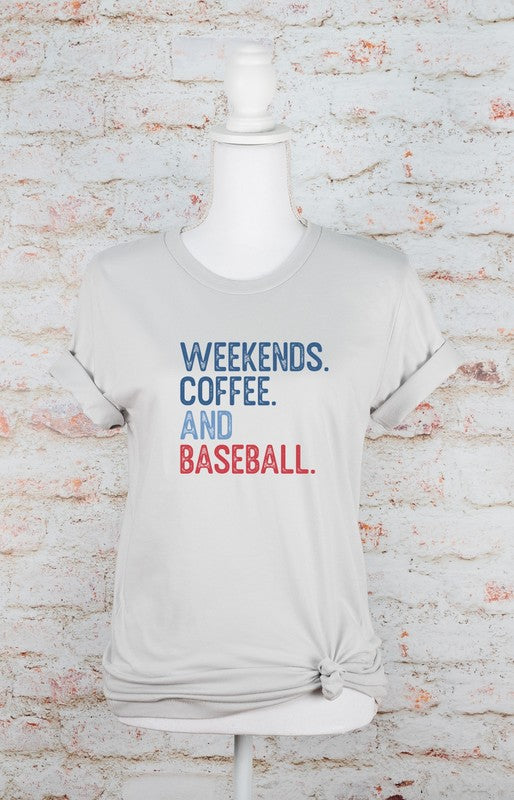 Weekends Coffee and Baseball Graphic Tee Plus-Ocean and 7th-Silver-2X-[option4]-[option5]-[option6]-[option7]-[option8]-Shop-Boutique-Clothing-for-Women-Online