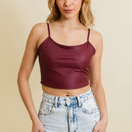 Strap Faux Leather Crop Cami Top-Leto Accessories-[option4]-[option5]-[option6]-[option7]-[option8]-Shop-Boutique-Clothing-for-Women-Online