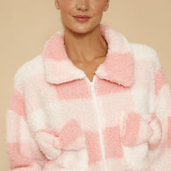 Sherpa bow zip up jacket-Miss Sparkling-[option4]-[option5]-[option6]-[option7]-[option8]-Shop-Boutique-Clothing-for-Women-Online