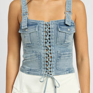 CARGO DENIM CORSET-Emory Park-[option4]-[option5]-[option6]-[option7]-[option8]-Shop-Boutique-Clothing-for-Women-Online