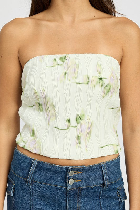 FLORAL TUBE TOP-Emory Park-[option4]-[option5]-[option6]-[option7]-[option8]-Shop-Boutique-Clothing-for-Women-Online