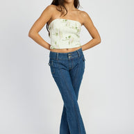 FLORAL TUBE TOP-Emory Park-[option4]-[option5]-[option6]-[option7]-[option8]-Shop-Boutique-Clothing-for-Women-Online
