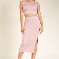 Twist Back Heavy Ribbed Skirt Set-Orange Farm Clothing-[option4]-[option5]-[option6]-[option7]-[option8]-Shop-Boutique-Clothing-for-Women-Online