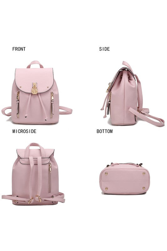 The Xandria Vegan Leather Backpack-MKF Collection by Mia K-[option4]-[option5]-[option6]-[option7]-[option8]-Shop-Boutique-Clothing-for-Women-Online