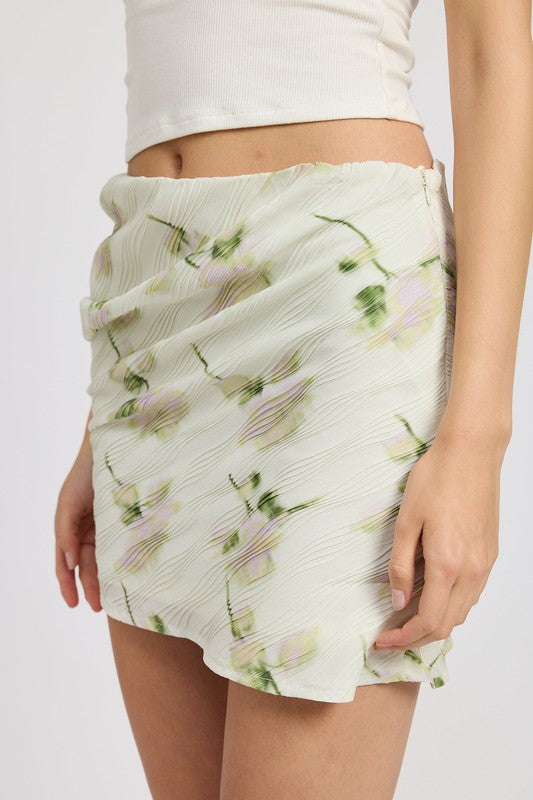 FLORAL PENCIL SKIRT WITH SIDE SLIT-Emory Park-[option4]-[option5]-[option6]-[option7]-[option8]-Shop-Boutique-Clothing-for-Women-Online