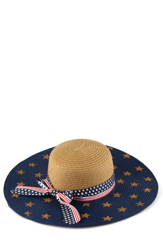 American flag Floppy Hat-ICCO ACCESSORIES-BROWN-OS-[option4]-[option5]-[option6]-[option7]-[option8]-Shop-Boutique-Clothing-for-Women-Online