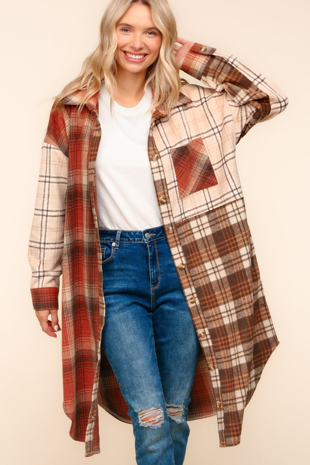 Flannel Plaid Oversized Shacket with Pockets-Womens-Ave Shops-[option4]-[option5]-[option6]-[option7]-[option8]-Shop-Boutique-Clothing-for-Women-Online