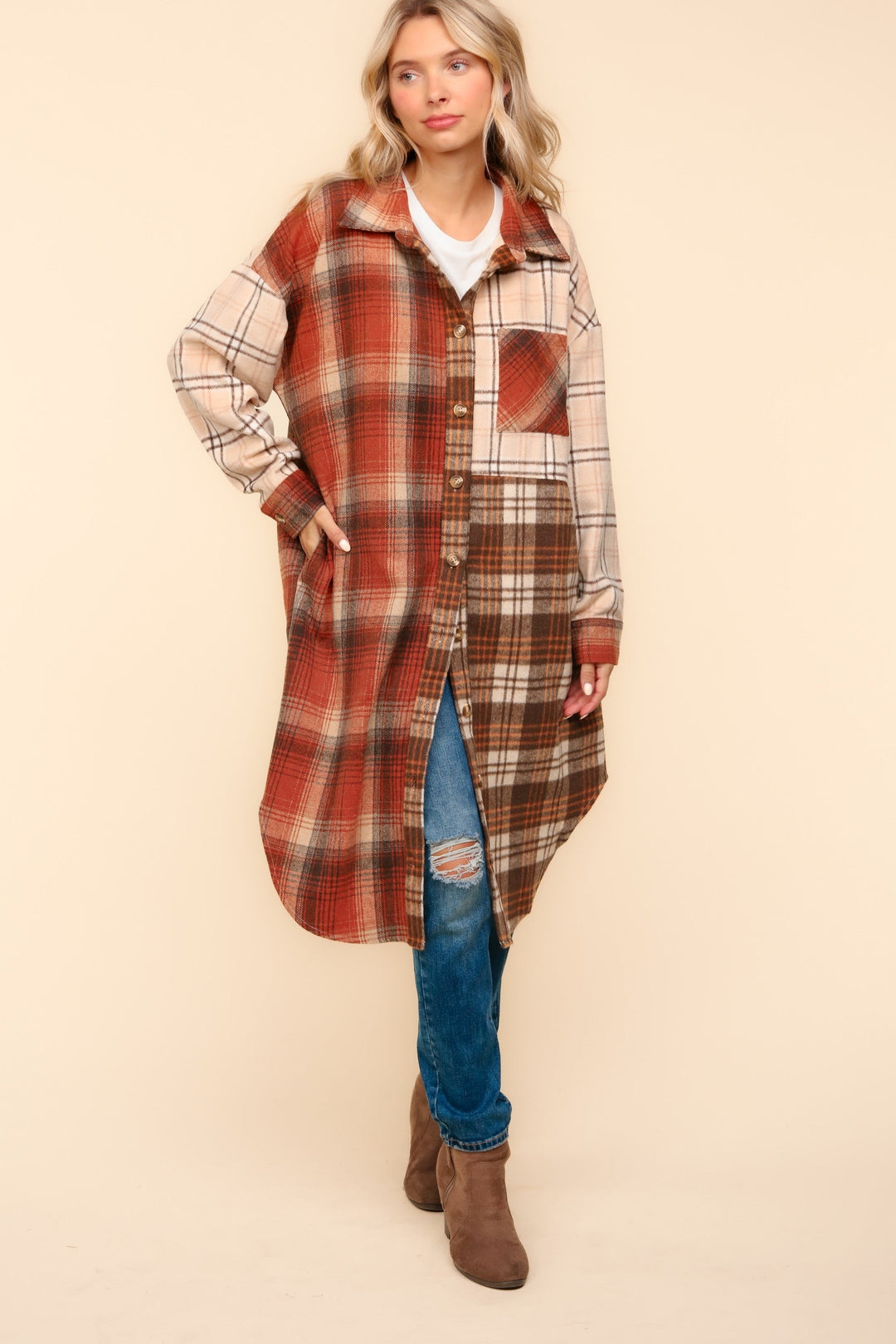 Flannel Plaid Oversized Shacket with Pockets-Womens-Ave Shops-[option4]-[option5]-[option6]-[option7]-[option8]-Shop-Boutique-Clothing-for-Women-Online