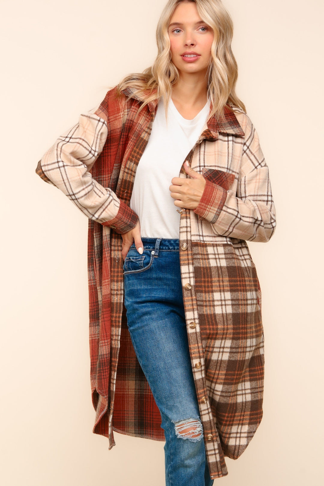 Flannel Plaid Oversized Shacket with Pockets-Womens-Ave Shops-[option4]-[option5]-[option6]-[option7]-[option8]-Shop-Boutique-Clothing-for-Women-Online