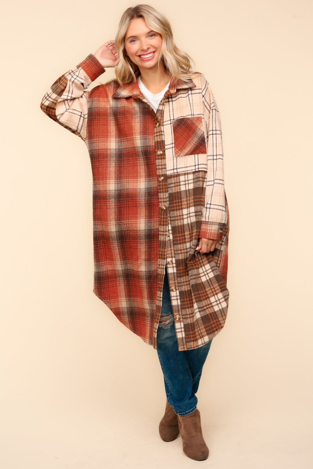 Flannel Plaid Oversized Shacket with Pockets-Womens-Ave Shops-[option4]-[option5]-[option6]-[option7]-[option8]-Shop-Boutique-Clothing-for-Women-Online