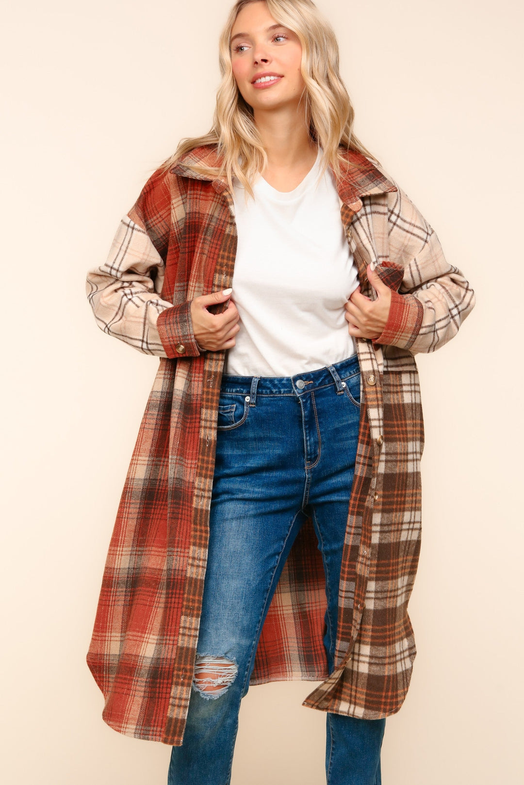 Flannel Plaid Oversized Shacket with Pockets-Womens-Ave Shops-[option4]-[option5]-[option6]-[option7]-[option8]-Shop-Boutique-Clothing-for-Women-Online