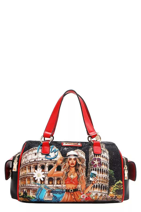 Nicole Lee USA Martha Travels Italy Wide Handbag with Rhinestones-Bags-Trendsi-[option4]-[option5]-[option6]-[option7]-[option8]-Shop-Boutique-Clothing-for-Women-Online
