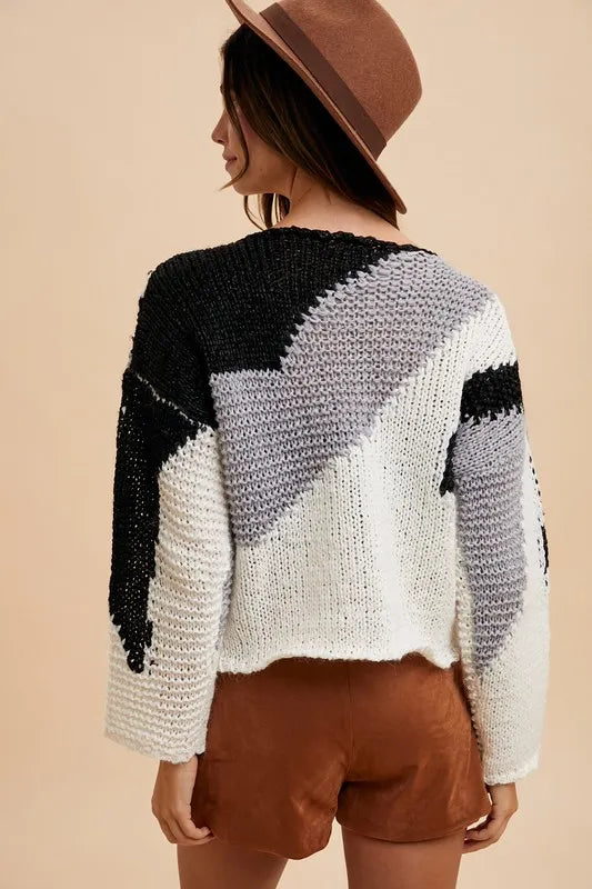 Annie Wear Color Block Drop Shoulder Sweater-Sweaters-Trendsi-[option4]-[option5]-[option6]-[option7]-[option8]-Shop-Boutique-Clothing-for-Women-Online