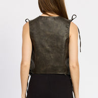 LEATHER VEST WITH LACE DETAIL-Emory Park-[option4]-[option5]-[option6]-[option7]-[option8]-Shop-Boutique-Clothing-for-Women-Online