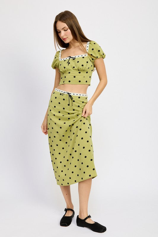 POLKA DOT TOP WITH LACE TRIM-Emory Park-[option4]-[option5]-[option6]-[option7]-[option8]-Shop-Boutique-Clothing-for-Women-Online