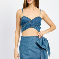 WRAPPED DETAIL DENIM TOP-Emory Park-DENIM-S-[option4]-[option5]-[option6]-[option7]-[option8]-Shop-Boutique-Clothing-for-Women-Online