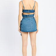 WRAPPED DETAIL DENIM TOP-Emory Park-[option4]-[option5]-[option6]-[option7]-[option8]-Shop-Boutique-Clothing-for-Women-Online