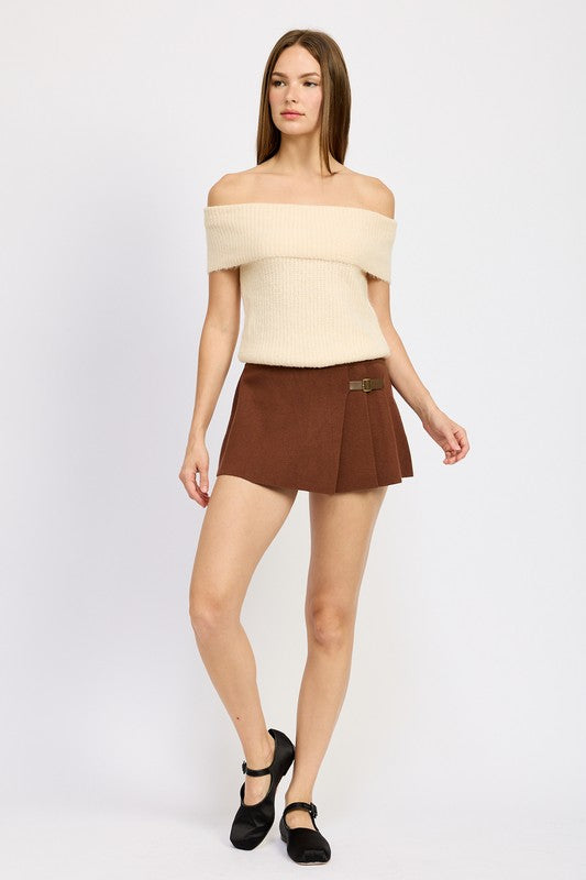 PLEATED MINI SKORT-Emory Park-[option4]-[option5]-[option6]-[option7]-[option8]-Shop-Boutique-Clothing-for-Women-Online