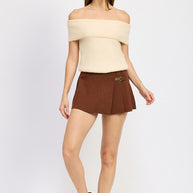 PLEATED MINI SKORT-Emory Park-[option4]-[option5]-[option6]-[option7]-[option8]-Shop-Boutique-Clothing-for-Women-Online