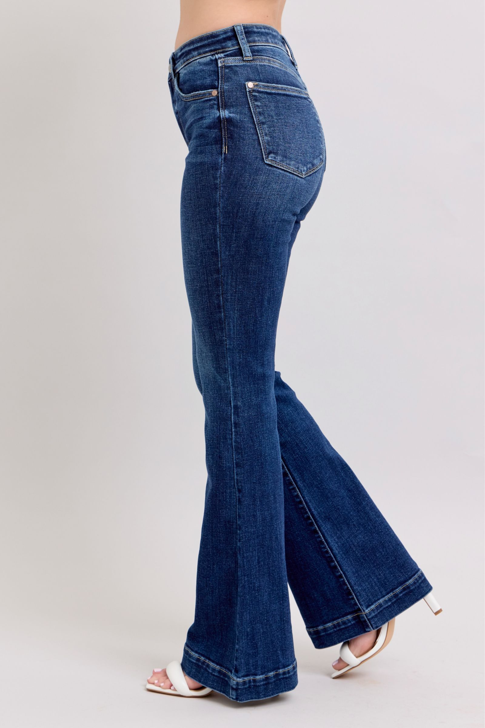 Judy Blue High Rise Flare Jeans-Trendsi-[option4]-[option5]-[option6]-[option7]-[option8]-Shop-Boutique-Clothing-for-Women-Online