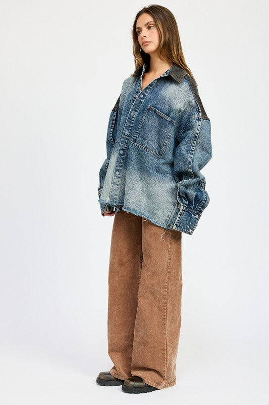 OVERSIZED DENIM JACKET WITH BUTTONS-Emory Park-[option4]-[option5]-[option6]-[option7]-[option8]-Shop-Boutique-Clothing-for-Women-Online