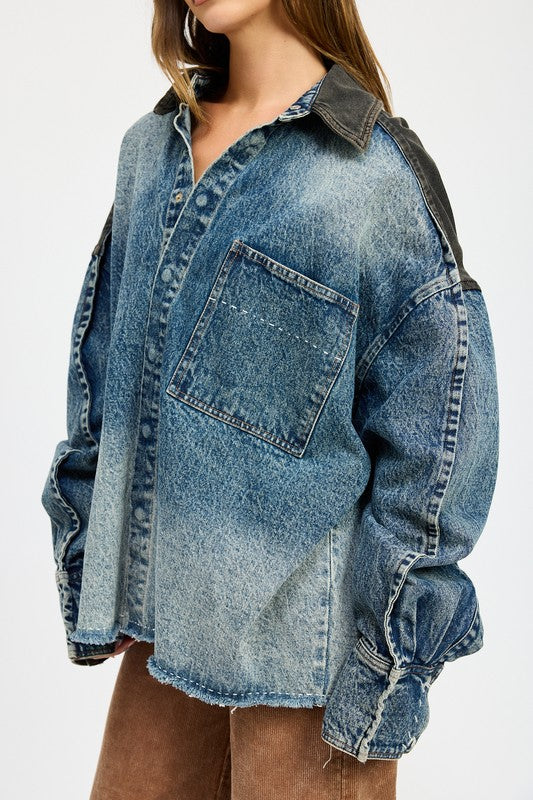OVERSIZED DENIM JACKET WITH BUTTONS-Emory Park-[option4]-[option5]-[option6]-[option7]-[option8]-Shop-Boutique-Clothing-for-Women-Online