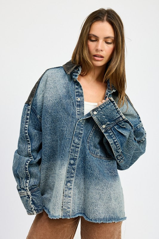 OVERSIZED DENIM JACKET WITH BUTTONS-Emory Park-DARK DENIM-S-[option4]-[option5]-[option6]-[option7]-[option8]-Shop-Boutique-Clothing-for-Women-Online