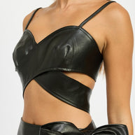WRAPPED LEATHER CROP TOP-Emory Park-[option4]-[option5]-[option6]-[option7]-[option8]-Shop-Boutique-Clothing-for-Women-Online