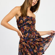 FLORAL RUCHED MINI DRESS-Emory Park-[option4]-[option5]-[option6]-[option7]-[option8]-Shop-Boutique-Clothing-for-Women-Online