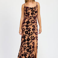 FLORAL PRINT COWL NECK MAXI DRESS-Emory Park-[option4]-[option5]-[option6]-[option7]-[option8]-Shop-Boutique-Clothing-for-Women-Online