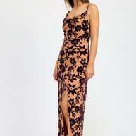 FLORAL PRINT COWL NECK MAXI DRESS-Emory Park-[option4]-[option5]-[option6]-[option7]-[option8]-Shop-Boutique-Clothing-for-Women-Online