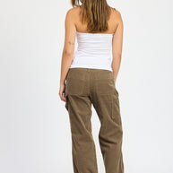 CORDUROY FULL PANTS WITH POCKETS-Emory Park-[option4]-[option5]-[option6]-[option7]-[option8]-Shop-Boutique-Clothing-for-Women-Online