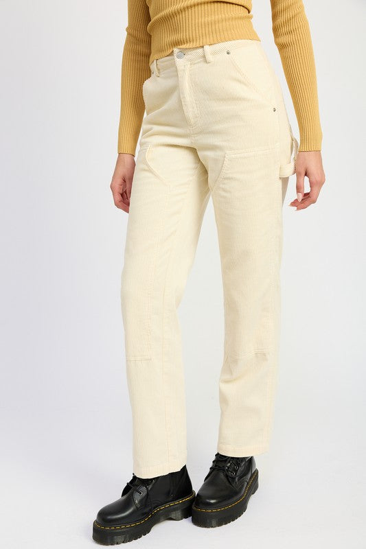 CORDUROY FULL PANTS WITH POCKETS-Emory Park-[option4]-[option5]-[option6]-[option7]-[option8]-Shop-Boutique-Clothing-for-Women-Online