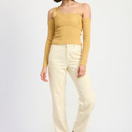 CORDUROY FULL PANTS WITH POCKETS-Emory Park-CREAM-S-[option4]-[option5]-[option6]-[option7]-[option8]-Shop-Boutique-Clothing-for-Women-Online