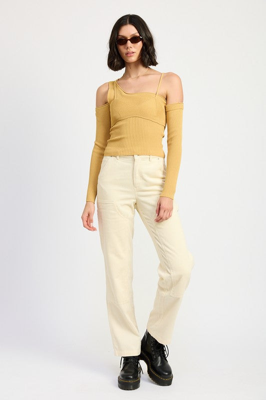 CORDUROY FULL PANTS WITH POCKETS-Emory Park-CREAM-S-[option4]-[option5]-[option6]-[option7]-[option8]-Shop-Boutique-Clothing-for-Women-Online