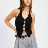 HALTER NECK TO WITH BOW DETAILS-Emory Park-BLACK-S-[option4]-[option5]-[option6]-[option7]-[option8]-Shop-Boutique-Clothing-for-Women-Online