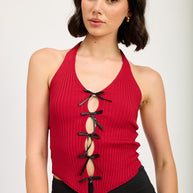 HALTER NECK TO WITH BOW DETAILS-Emory Park-RUBY-S-[option4]-[option5]-[option6]-[option7]-[option8]-Shop-Boutique-Clothing-for-Women-Online