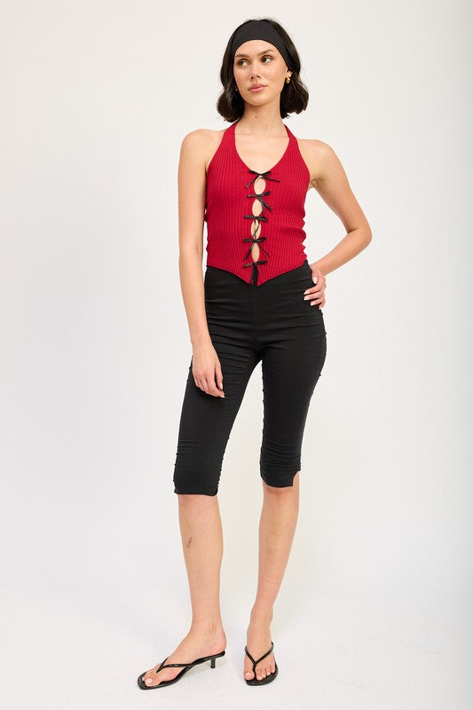 HALTER NECK TO WITH BOW DETAILS-Emory Park-[option4]-[option5]-[option6]-[option7]-[option8]-Shop-Boutique-Clothing-for-Women-Online