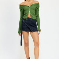 WRAPPED MINI DENIM SKIRT-Emory Park-DARK DENIM-S-[option4]-[option5]-[option6]-[option7]-[option8]-Shop-Boutique-Clothing-for-Women-Online