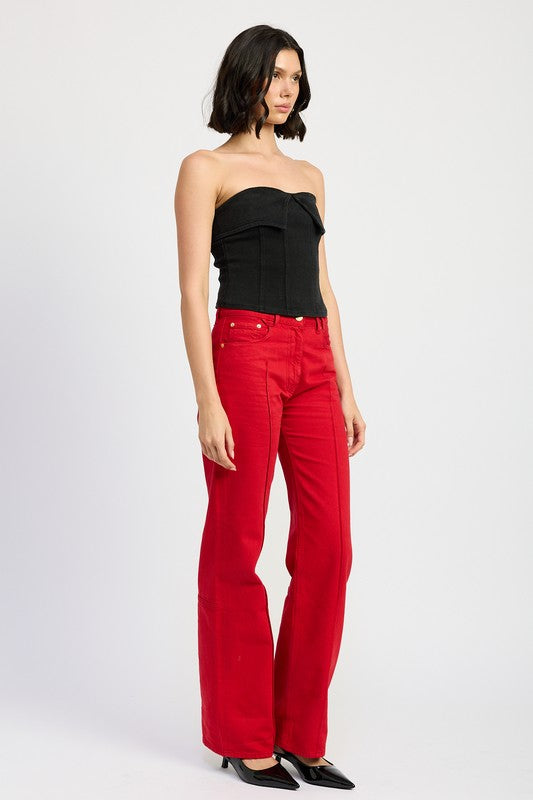 FOLD OVER CORSET TOP-Emory Park-[option4]-[option5]-[option6]-[option7]-[option8]-Shop-Boutique-Clothing-for-Women-Online