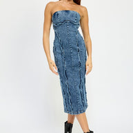TUBE FRAYED SEAM MIDI DRESS-Emory Park-[option4]-[option5]-[option6]-[option7]-[option8]-Shop-Boutique-Clothing-for-Women-Online