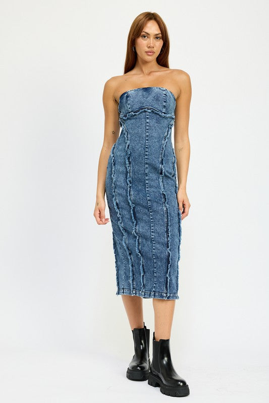 TUBE FRAYED SEAM MIDI DRESS-Emory Park-[option4]-[option5]-[option6]-[option7]-[option8]-Shop-Boutique-Clothing-for-Women-Online