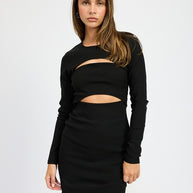 LONG SLEEVE CUTOUT MIDI DRESS-Emory Park-[option4]-[option5]-[option6]-[option7]-[option8]-Shop-Boutique-Clothing-for-Women-Online