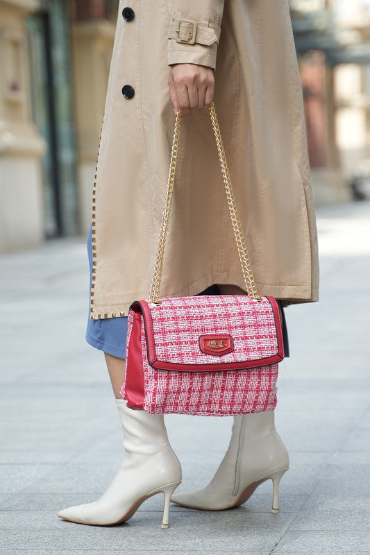 The Mackenzie Tweed Shoulder Bag by Mia K-MKF Collection by Mia K-[option4]-[option5]-[option6]-[option7]-[option8]-Shop-Boutique-Clothing-for-Women-Online