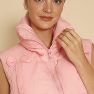 Bow cropped puffer vest-Miss Sparkling-[option4]-[option5]-[option6]-[option7]-[option8]-Shop-Boutique-Clothing-for-Women-Online