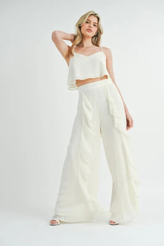 MABLE Crop Cami and Ruffled Wide Leg Pants Set-Sets-Trendsi-[option4]-[option5]-[option6]-[option7]-[option8]-Shop-Boutique-Clothing-for-Women-Online