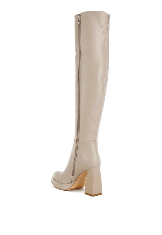 Nenana Faux Leather Knee-High Boots-Rag Company-[option4]-[option5]-[option6]-[option7]-[option8]-Shop-Boutique-Clothing-for-Women-Online