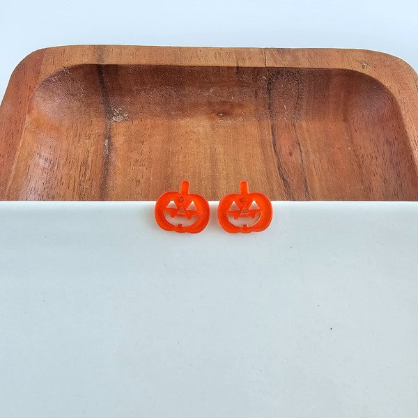 Jack O Lantern Pumpkin Studs - Orange Glitter-Spiffy & Splendid-Orange Glitter-OneSize-[option4]-[option5]-[option6]-[option7]-[option8]-Shop-Boutique-Clothing-for-Women-Online